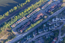 Residential area above the Moselle: Avenue Mozart in Liverdun in the state Meurthe et Moselle, France