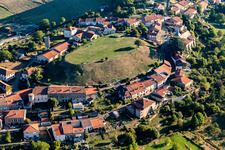 Village with stockpile in the center of Amance in Grand Est, France