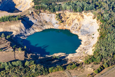Aerial view of Open-cast mining in Lenoncourt in the state Meurthe et Moselle, France