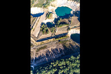 Aerial photograpy of Open-cast mining in Lenoncourt in the state Meurthe et Moselle, France