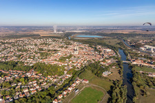 Aerial view of Saint-Nicolas-de-Port in the state Meurthe et Moselle, France