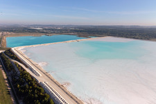 Drone recording of Salt pans in Rosières-aux-Salines in the state Meurthe et Moselle, France