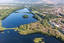 Lakes between the Moselle and the Canal de l'Est in Richardménil in the state Meurthe et Moselle, France