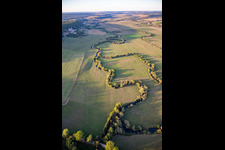 Aerial view of The Meuse in Coussey in the state Vosges, France