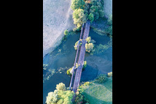 Oblique view of Bridge over the Meuse in Sauvigny in the state Meuse, France