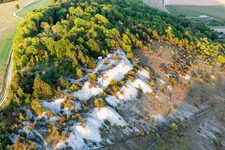 Aerial photograpy of Paragliding launch sites above the Chètre in Champougny in the state Meuse, France