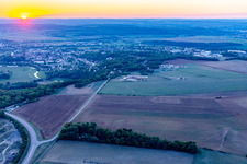Aerial view of Neufchateau Airport in Neufchâteau in the state Vosges, France