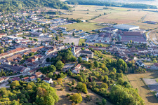 Châtenois in the state Vosges, France from the plane