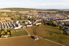 Châtenois in the state Vosges, France viewn from the air