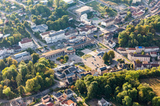 Aerial view of Spa and Casino Thermes de Contrexeville in Contrexeville in Grand Est, France