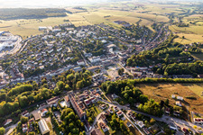 Aerial view of Contrexéville in the state Vosges, France