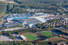 Buildings and production halls on the food manufacturer's premises Nestle Waters Supply Est in Vittel in Grand Est, France