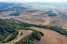 Aerial view of Hill of Zion in Vaudémont in the state Meurthe et Moselle, France