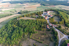 Drone image of Basilica of Sion in Saxon-Sion in the state Meurthe et Moselle, France