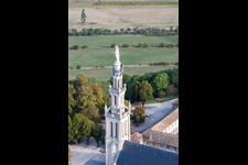 Basilica of Sion in Saxon-Sion in the state Meurthe et Moselle, France seen from a drone