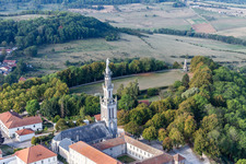 Aerial photograpy of Basilica of Sion in Saxon-Sion in the state Meurthe et Moselle, France