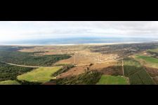 Aerial view of Fanø in the state South Denmark, Denmark
