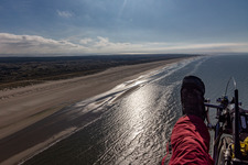 Fanø in the state South Denmark, Denmark from the plane