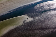 Beach landscape along the of North Sea in Fanoe in Syddanmark, Denmark