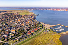 Fanø in the state South Denmark, Denmark from the plane
