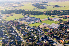 School and library in the district Nordby in Fanø in the state South Denmark, Denmark out of the air