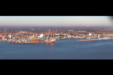 Harbor in Esbjerg in the state South Denmark, Denmark