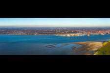 Water surface at the seaside of the North sea with Saedding Strand in Esbjerg in Syddanmark, Denmark