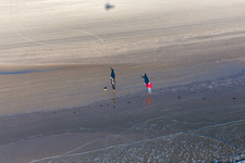 Fanoe Bath Beach in Fanø in the state South Denmark, Denmark seen from above