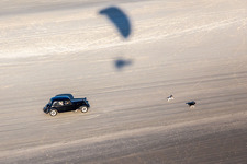 Bird's eye view of Fanoe Bath Beach in Fanø in the state South Denmark, Denmark