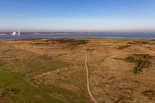 Wadden Sea National Park in Fanø in the state South Denmark, Denmark viewn from the air