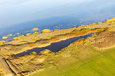 Bird's eye view of Wadden Sea National Park in Fanø in the state South Denmark, Denmark
