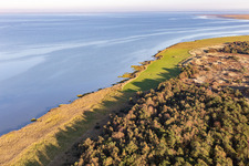 Wadden Sea National Park in Fanø in the state South Denmark, Denmark seen from a drone