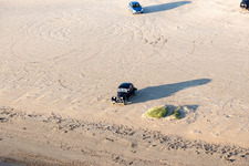 Citroen vintage car on the beach in Fanø in the state South Denmark, Denmark