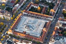 Parking space for parked cars on the roof of the shopping center WilhelmGalerie Ludwigsburg in Ludwigsburg in the state Baden-Wurttemberg, Germany
