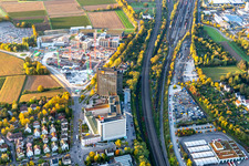Aerial view of Wüstenrot Building Society in the district Ludwigsburg-Mitte in Ludwigsburg in the state Baden-Wuerttemberg, Germany