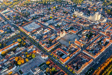 Aerial view of Marketplace in the district Ludwigsburg-Mitte in Ludwigsburg in the state Baden-Wuerttemberg, Germany