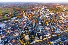 Aerial view of District Pflugfelden in Ludwigsburg in the state Baden-Wuerttemberg, Germany
