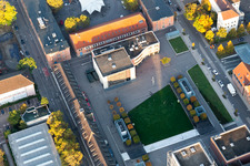 Building of the indoor arena Forum on Schlosspark in Ludwigsburg in the state Baden-Wurttemberg, Germany