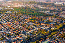 Ludwigsburg in the state Baden-Wuerttemberg, Germany from above