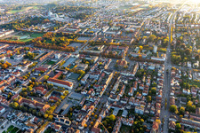 Drone recording of Ludwigsburg in the state Baden-Wuerttemberg, Germany