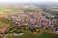 Town View of the streets and houses of the residential areas in Moeglingen in the state Baden-Wurttemberg, Germany