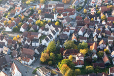 Aerial view of City hall in Korntal-Münchingen in the state Baden-Wuerttemberg, Germany