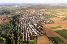 Town on the banks of the river Glems in Hoefingen in the state Baden-Wurttemberg, Germany