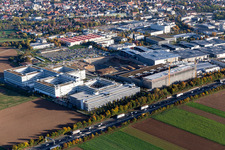 Industrial and commercial area Thales Deutschland, Trumpf- Laser and Systemtechnik in Ditzingen in the state Baden-Wurttemberg, Germany