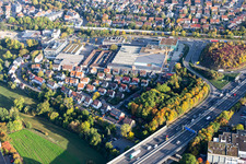 Schwarzwaldstrasse industrial area in the district Hausen in Ditzingen in the state Baden-Wuerttemberg, Germany