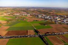 Aerial view of District Münchingen in Korntal-Münchingen in the state Baden-Wuerttemberg, Germany