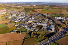 Industrial estate and company settlement East in Korntal-Muenchingen in the state Baden-Wurttemberg, Germany