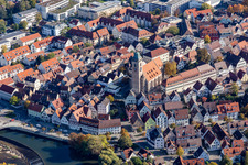 Old Town area and city center in Nuertingen in the state Baden-Wurttemberg, Germany