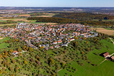 Village view from the south in the district Reudern in Nürtingen in the state Baden-Wuerttemberg, Germany