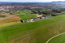Gliding field on the airfield of Hahnweide in the district Schafhof in Kirchheim unter Teck in the state Baden-Wurttemberg, Germany